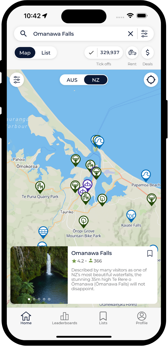 Discover 2,500+ hidden gems - Roady app feature