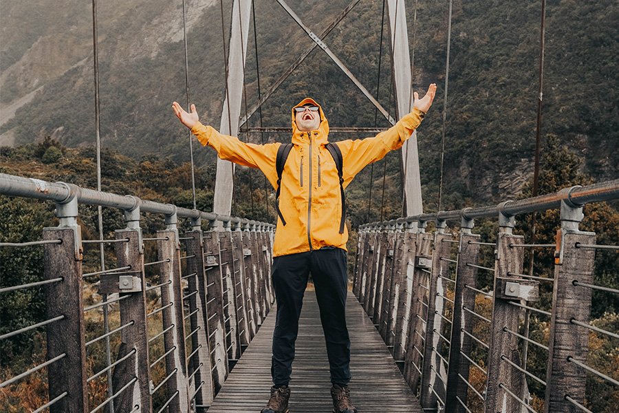 Roady at Hooker Valley Track